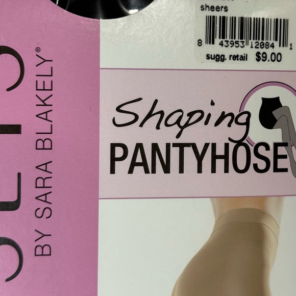 Assets Pantyhose. Two pair. Black Shaping & Nude Footless Pantyhose. Size 6 - Picture 6 of 8